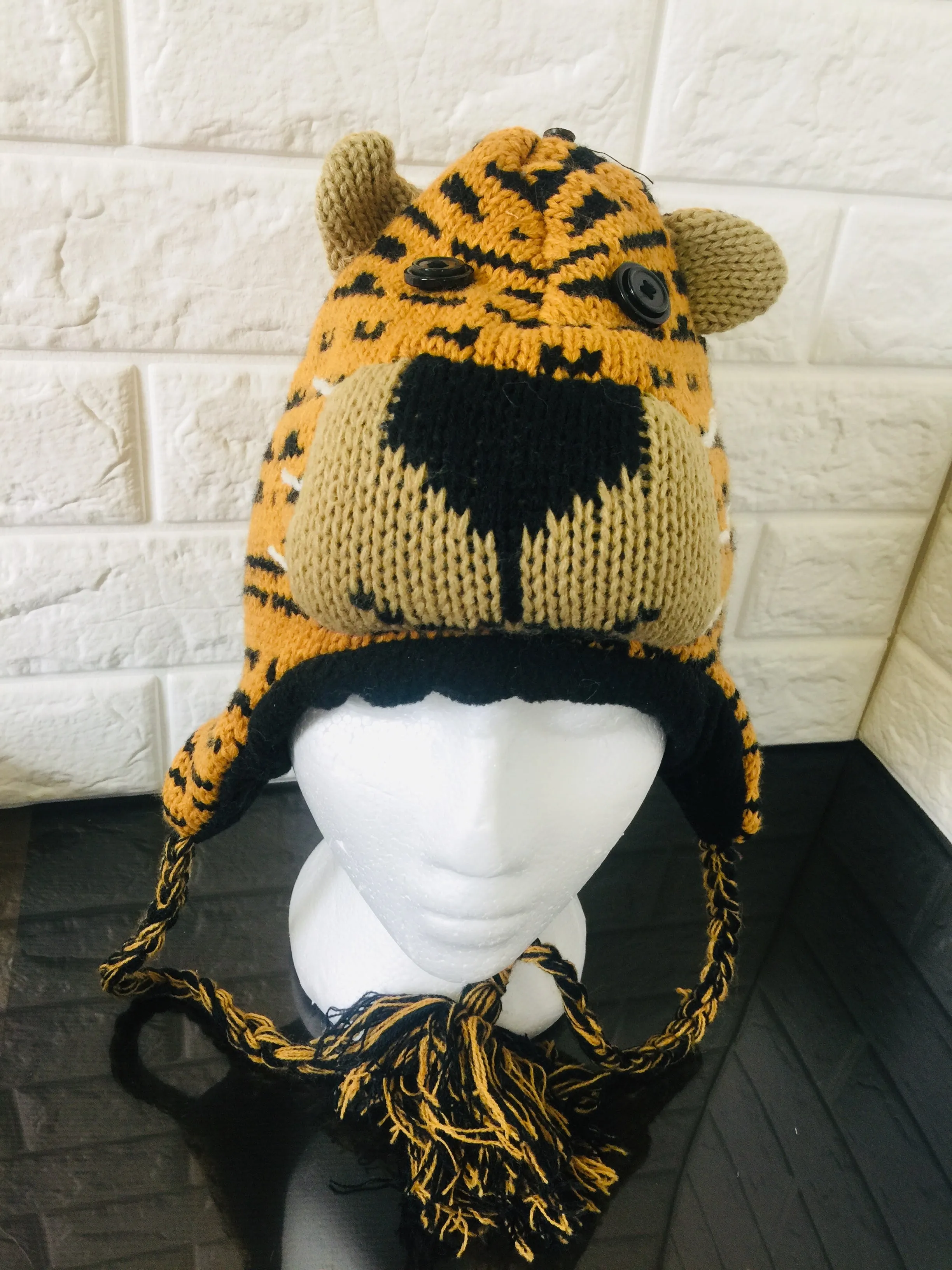 New Polar Series Kids Knit Tiger Winter hat, one size!