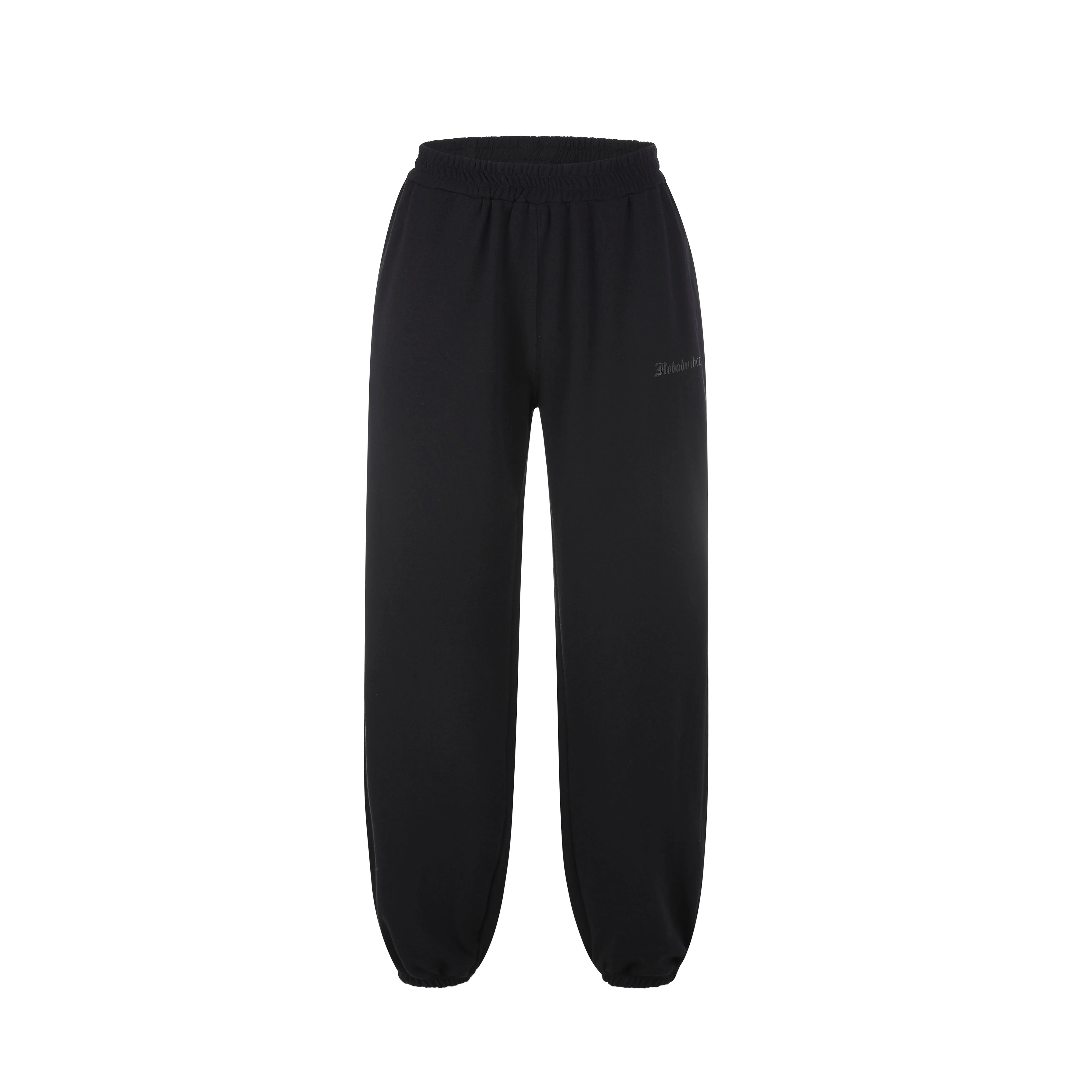NOBADVIBEZ BLACK BAGGY SWEATPANTS