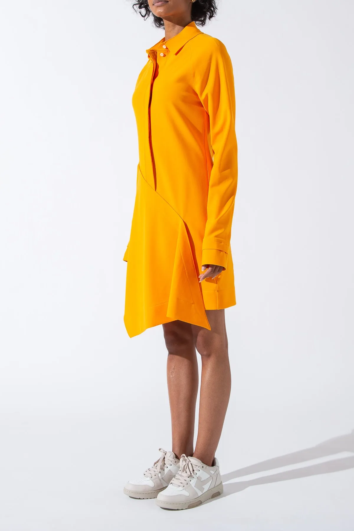 OFF-WHITE | ORANGE PANEL SHIRT DRESS
