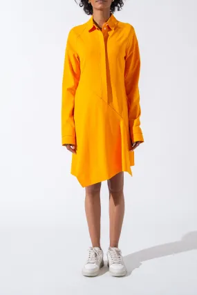 OFF-WHITE | ORANGE PANEL SHIRT DRESS