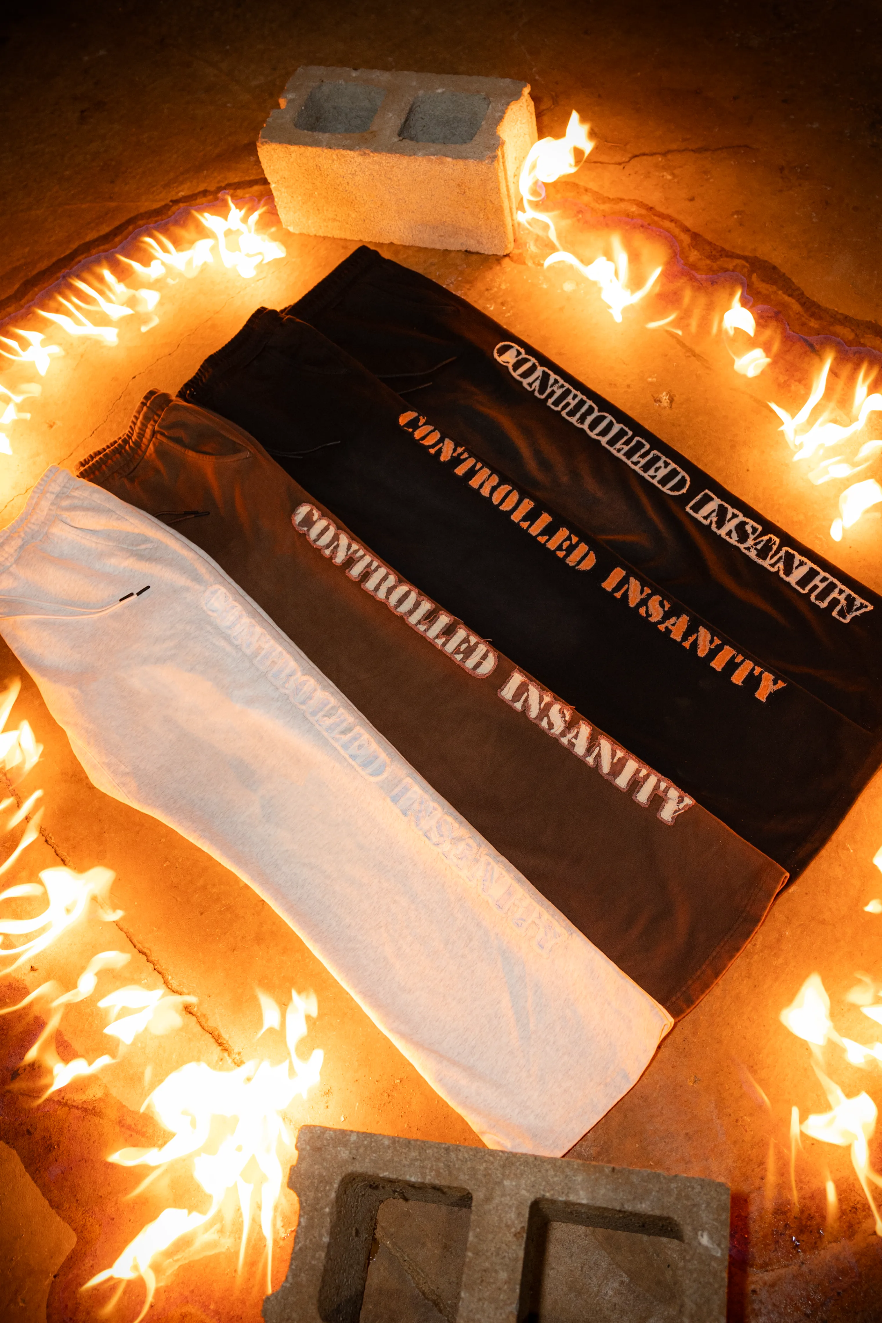 Orange Sunwashed Sweatpants