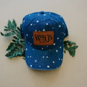 Outdoor leather patch hat Nature gifts for her Trucker baseball cap Ponytail hat hiking bachelorette gift for women camping hat