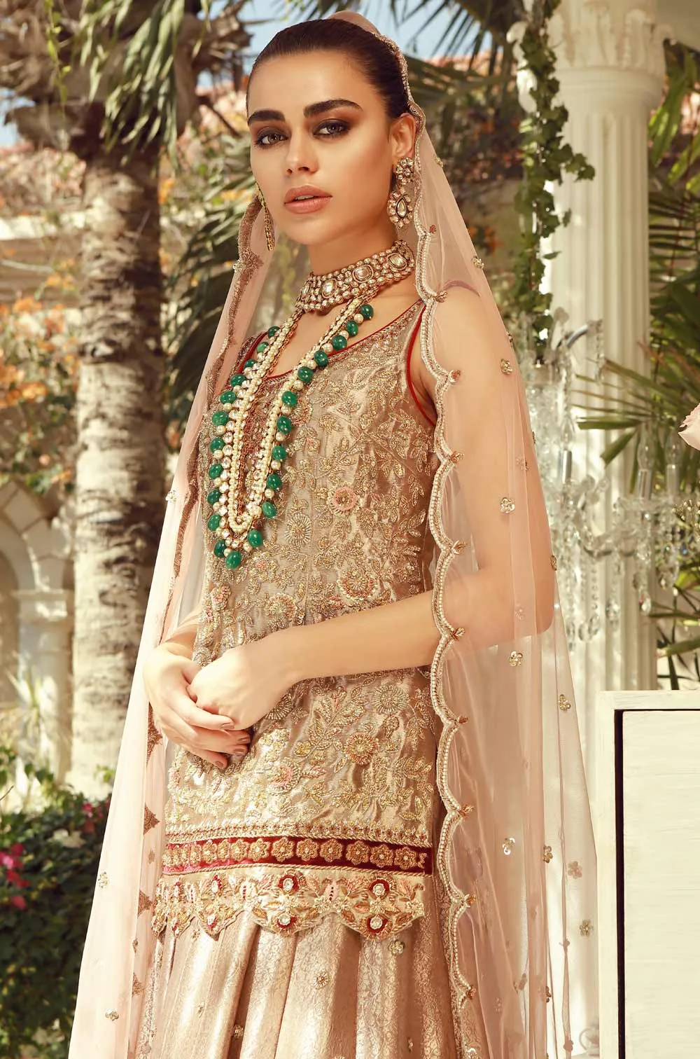 Pakistani Bridal Lehenga with Shirt and Dupatta Dress