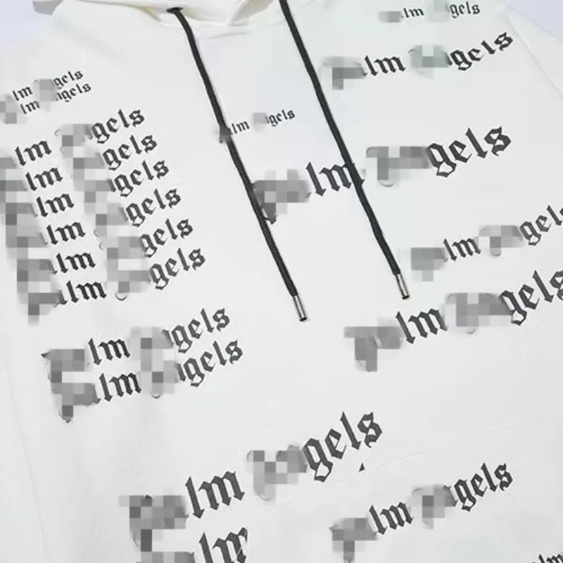 Palm Angels Hoodie Letter Hooded Sweater Men's and Women's Loose Hoodie Coat