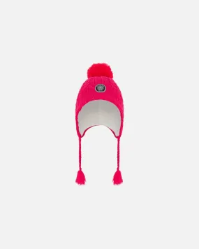 Peruvian Knit Hat Fuschia Pink