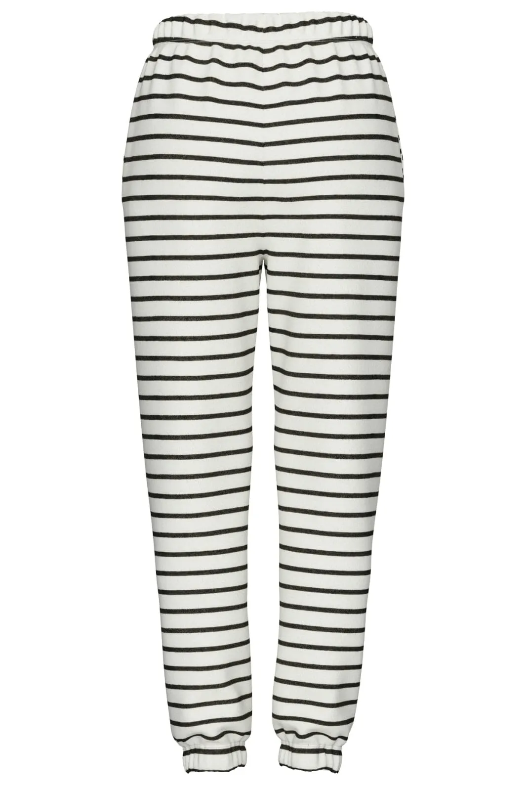 Pieces - Pcchilli Sweat Pants Stripes 17146885 - 4641976 - Cloud Dancer Black