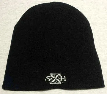Plumeria Beanie 8 inch Black