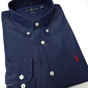 PRL designer men's dress Shirt | Denim