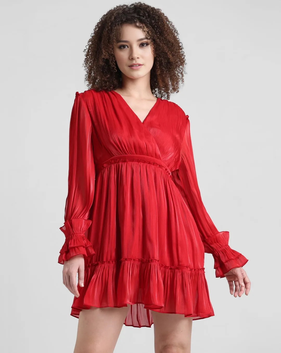 Ruby Red Fit & Flare Dress