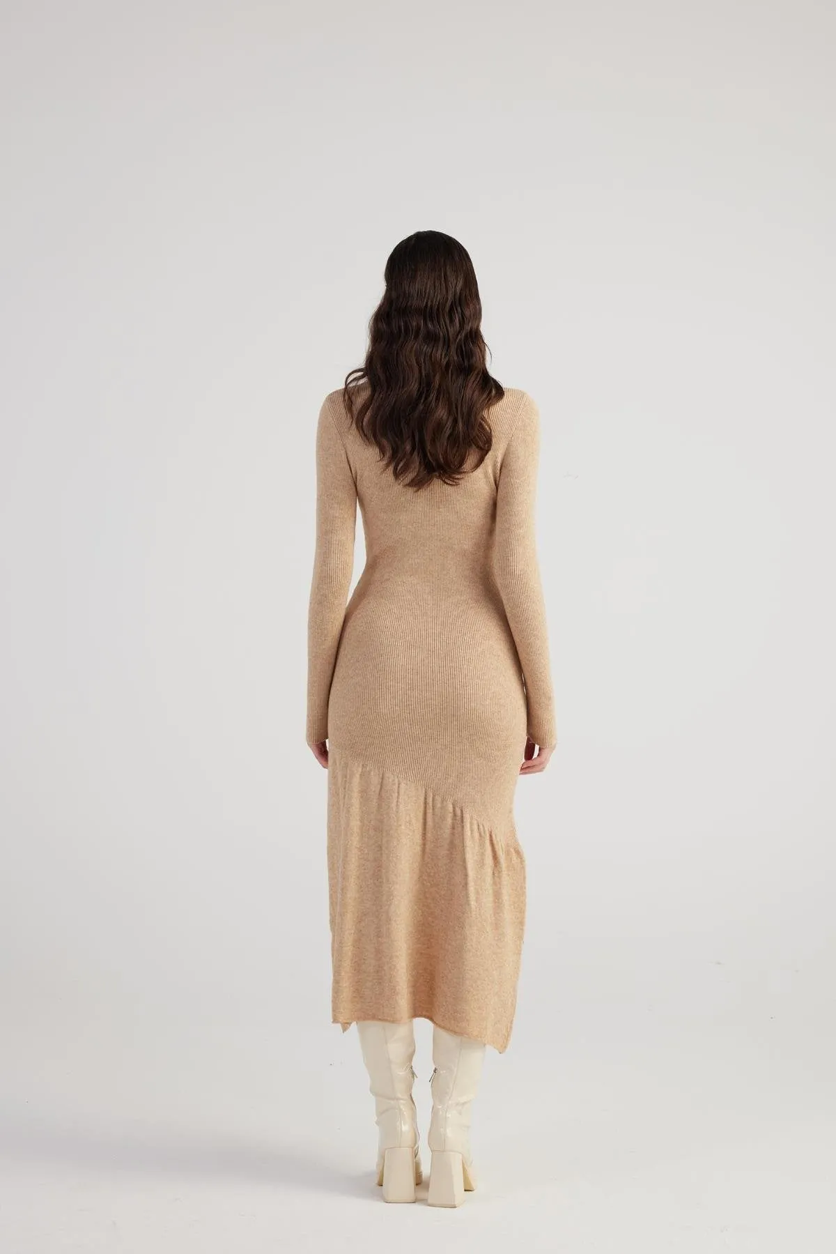 Sally Sweater Dress Beige