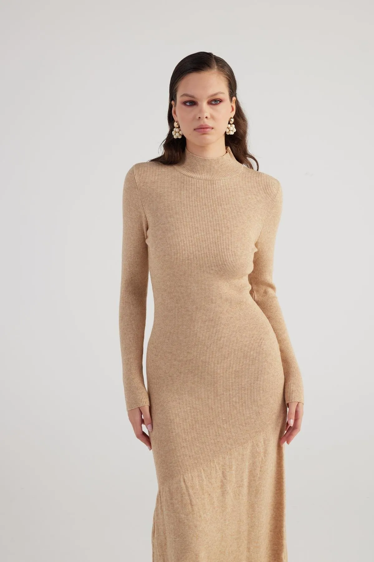 Sally Sweater Dress Beige