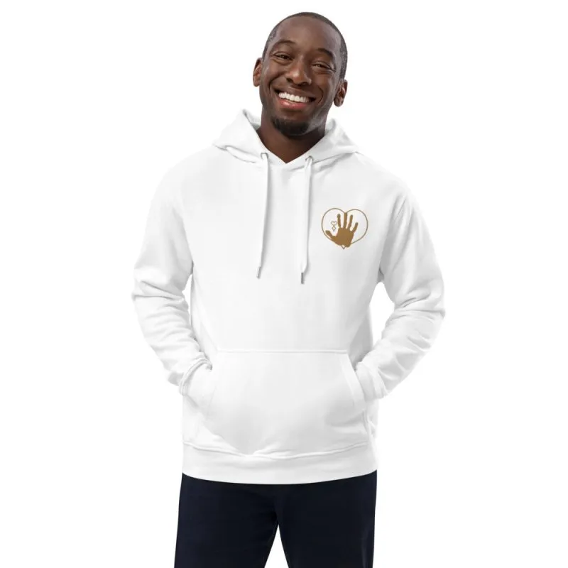 S&B Hello Logo Organic Cotton Unisex Hoodie | Trendy Unisex Hoodie | Casual Hoodie for Men and Women | Gender-Neutral Hoodie