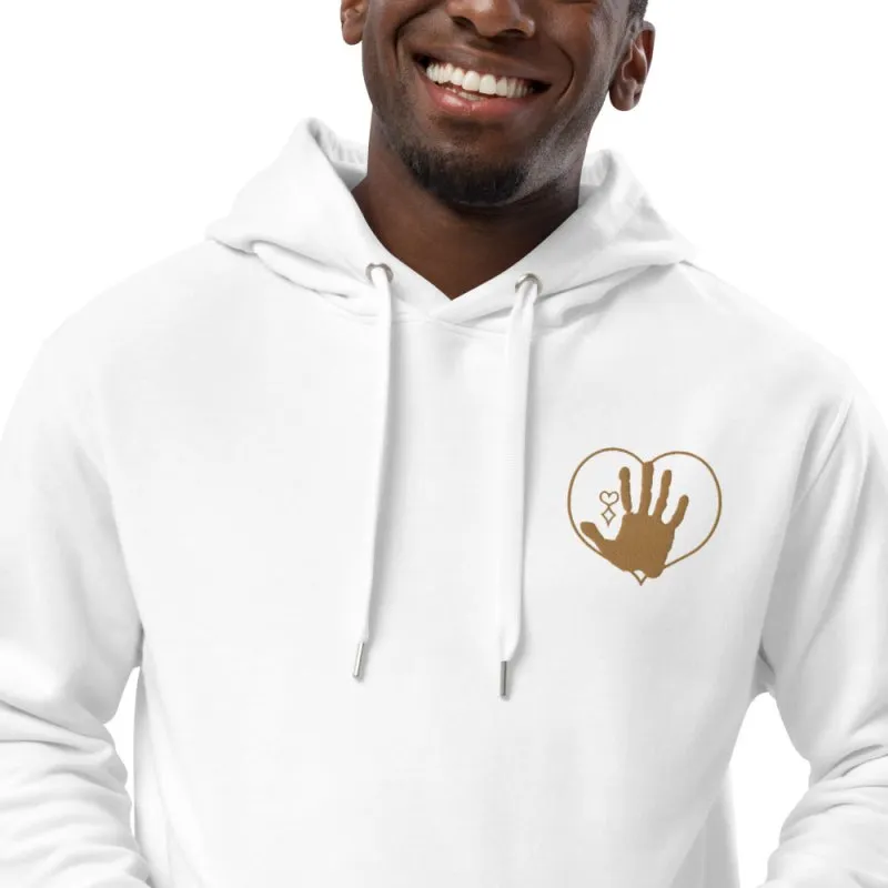 S&B Hello Logo Organic Cotton Unisex Hoodie | Trendy Unisex Hoodie | Casual Hoodie for Men and Women | Gender-Neutral Hoodie