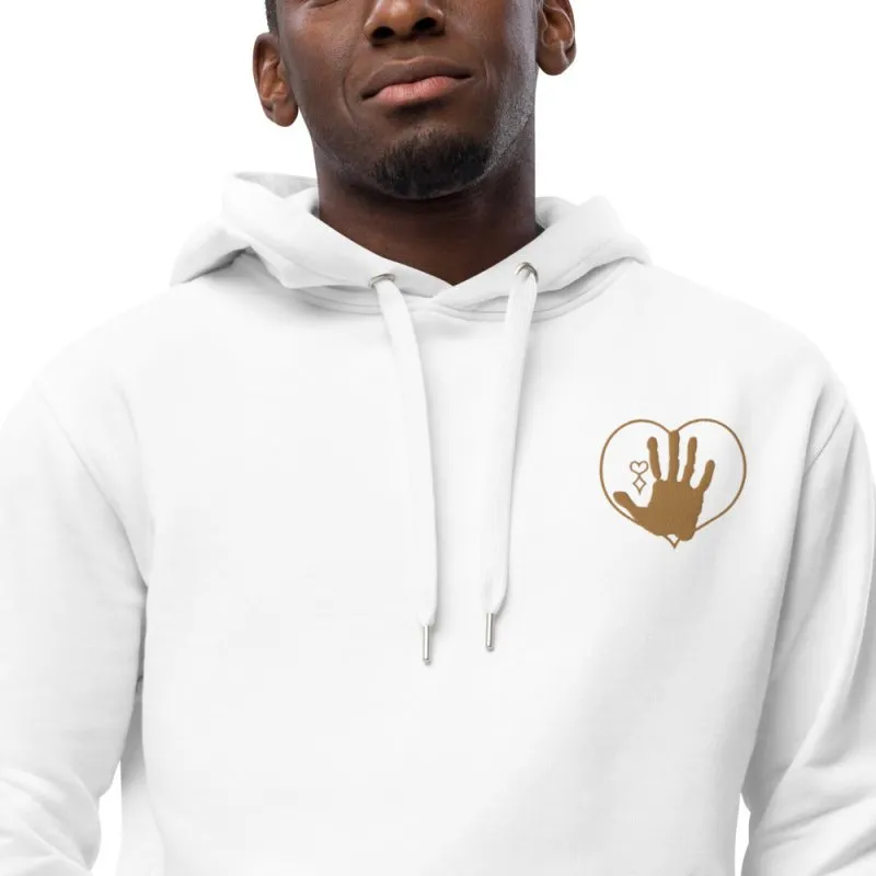 S&B Hello Logo Organic Cotton Unisex Hoodie | Trendy Unisex Hoodie | Casual Hoodie for Men and Women | Gender-Neutral Hoodie