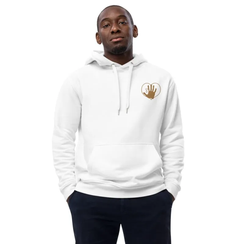 S&B Hello Logo Organic Cotton Unisex Hoodie | Trendy Unisex Hoodie | Casual Hoodie for Men and Women | Gender-Neutral Hoodie