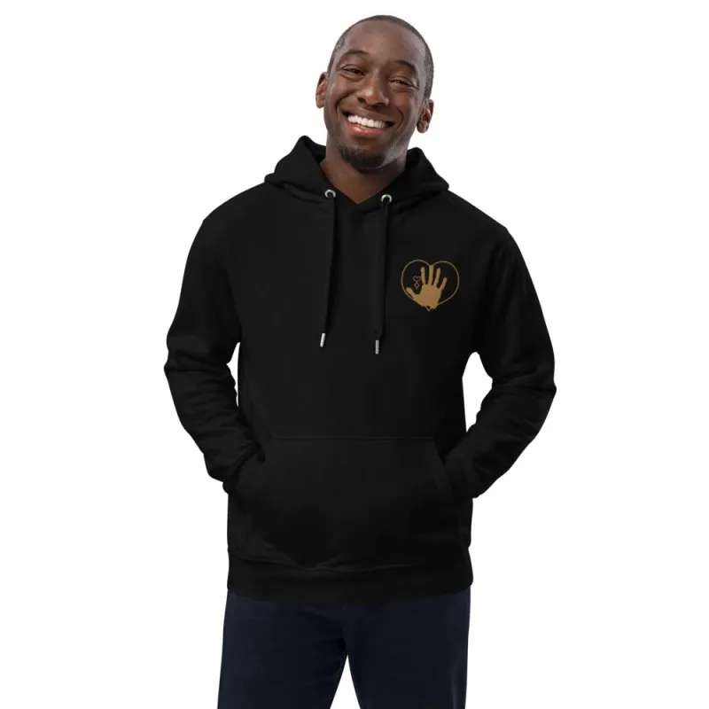 S&B Hello Logo Organic Cotton Unisex Hoodie | Trendy Unisex Hoodie | Casual Hoodie for Men and Women | Gender-Neutral Hoodie