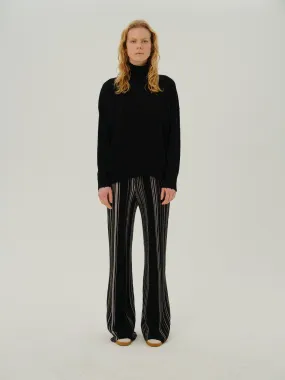 Sato - 100% Wool Turtleneck Black Sweater