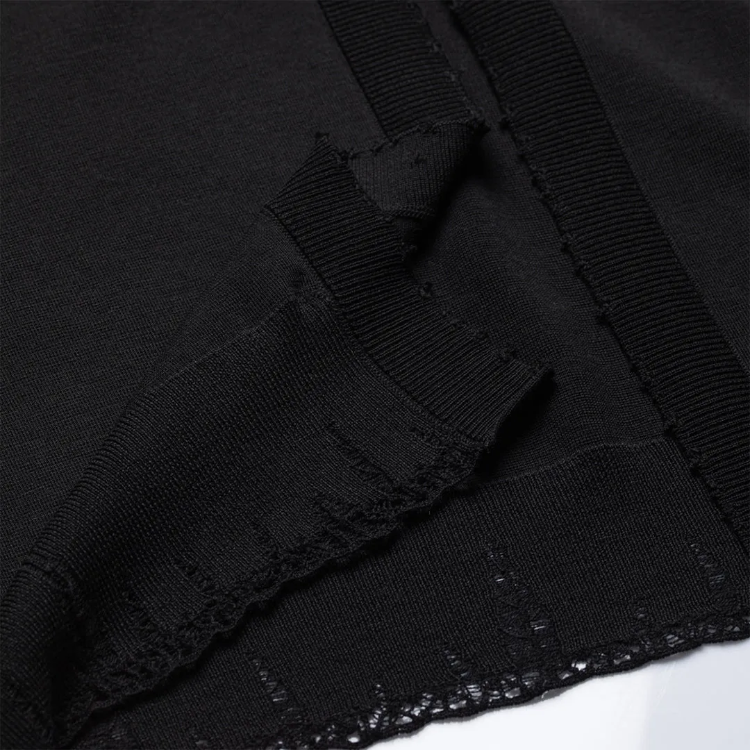 Sato - 100% Wool Turtleneck Black Sweater