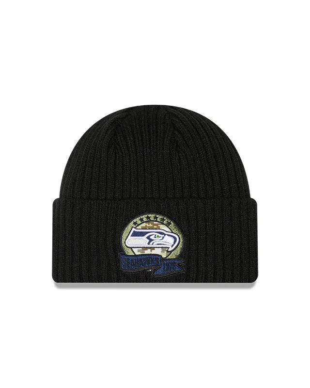 Seattle Seahawks New Era Salute To Service 2022 Sport Cuffed Knit Hat