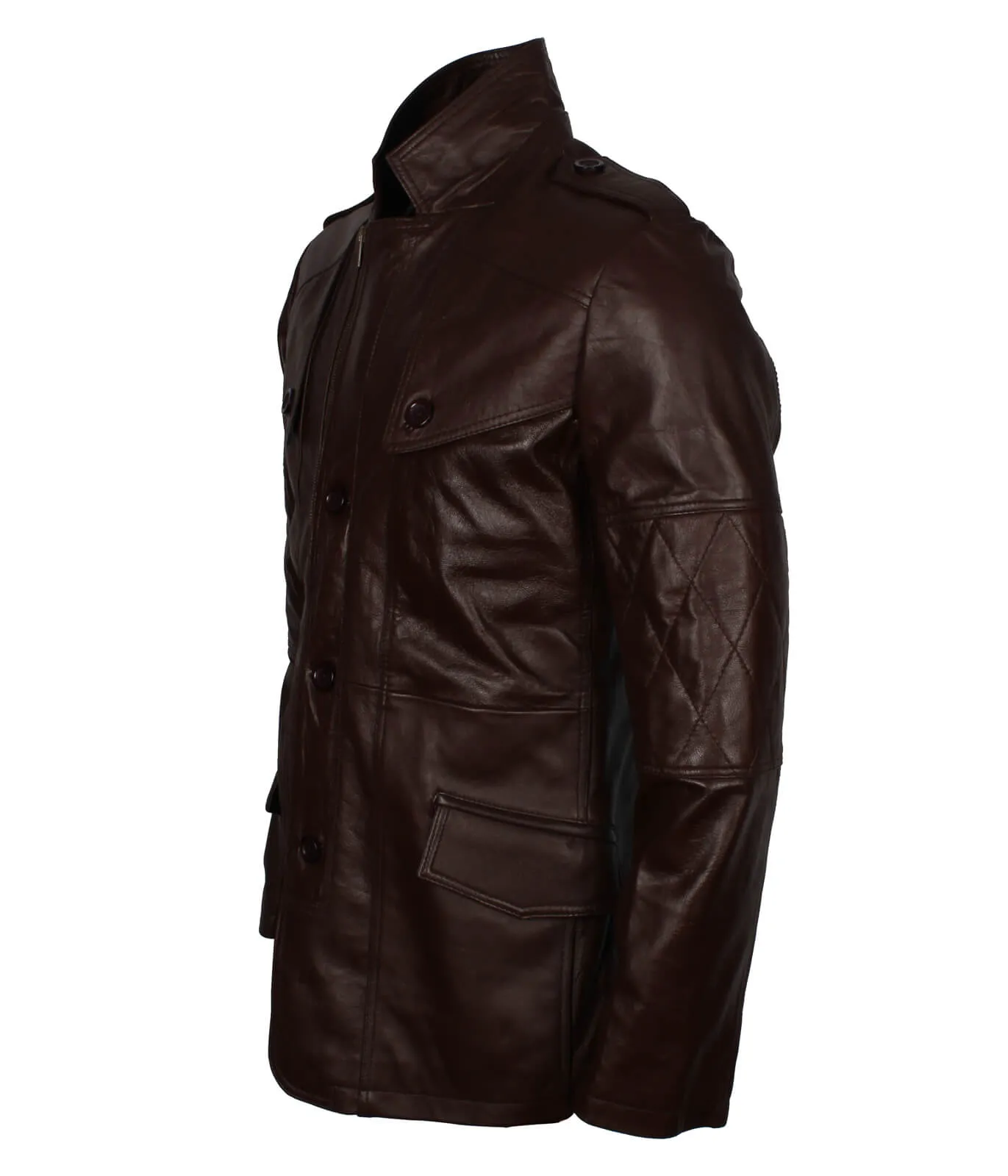 Sheepskin Dark Brown Leather Coat