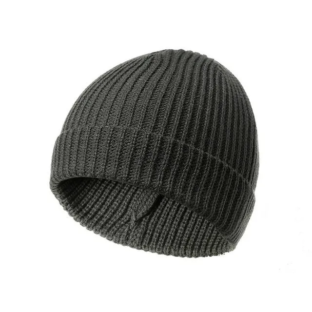 Sidiou Group Hat Knitted Unisex Solid Warm Casual Winter Soft Hats Crimping