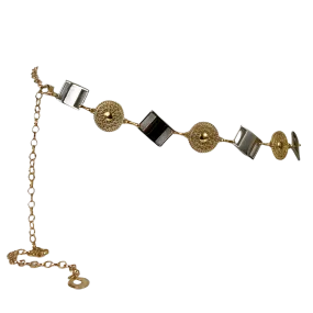Silver gold tone belt