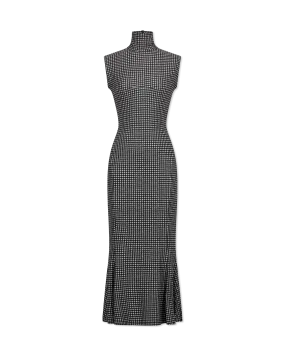 Sleeveless Turtle Fishtail To Midcalf Dress