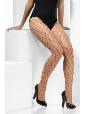 Smiffys Burgundy Diamond Net Tights - 48704