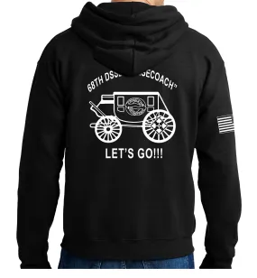 Stagecoach Black Unisex White Design Hoodie Sweatshirt. This sweatshirt is NOT approved for PT