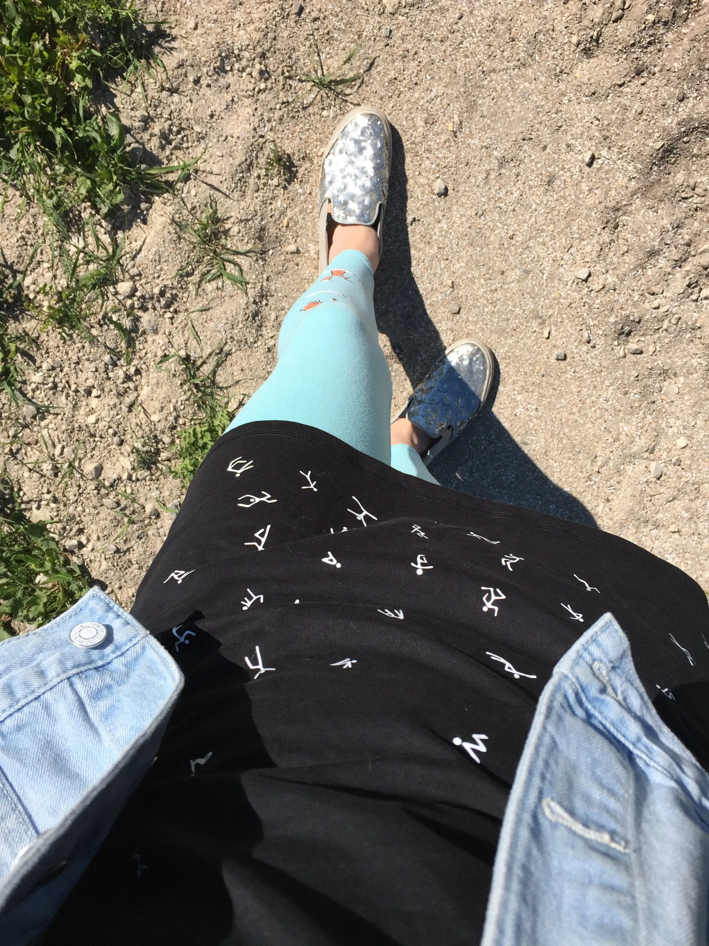 Stick figures t-shirt dress