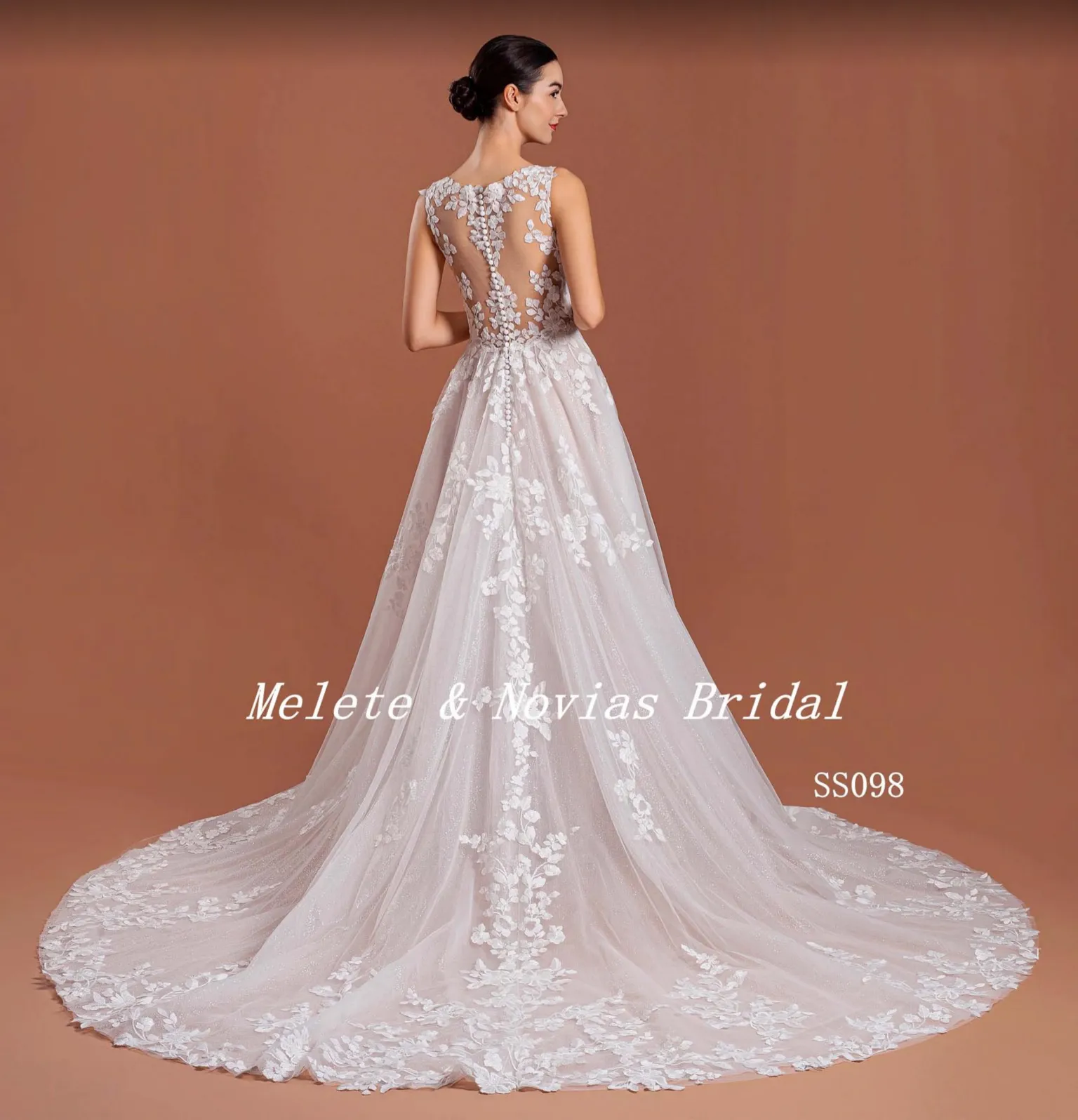 Sweet Illusion Lace Tulle A Line Bridal Gown