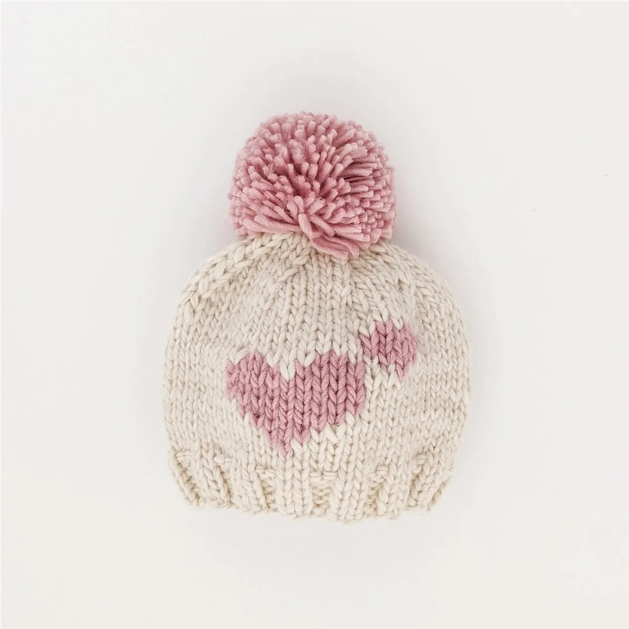 Sweetheart Knit Beanie Hat Rosy