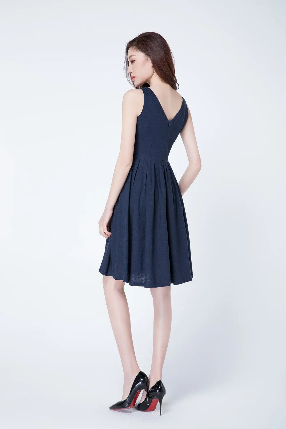 Tank top short  linen dress 1723