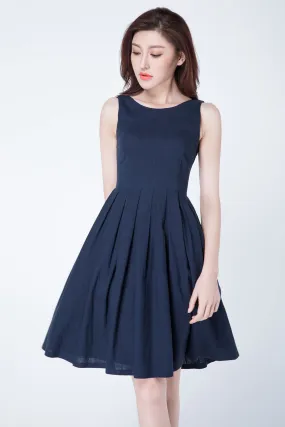 Tank top short  linen dress 1723