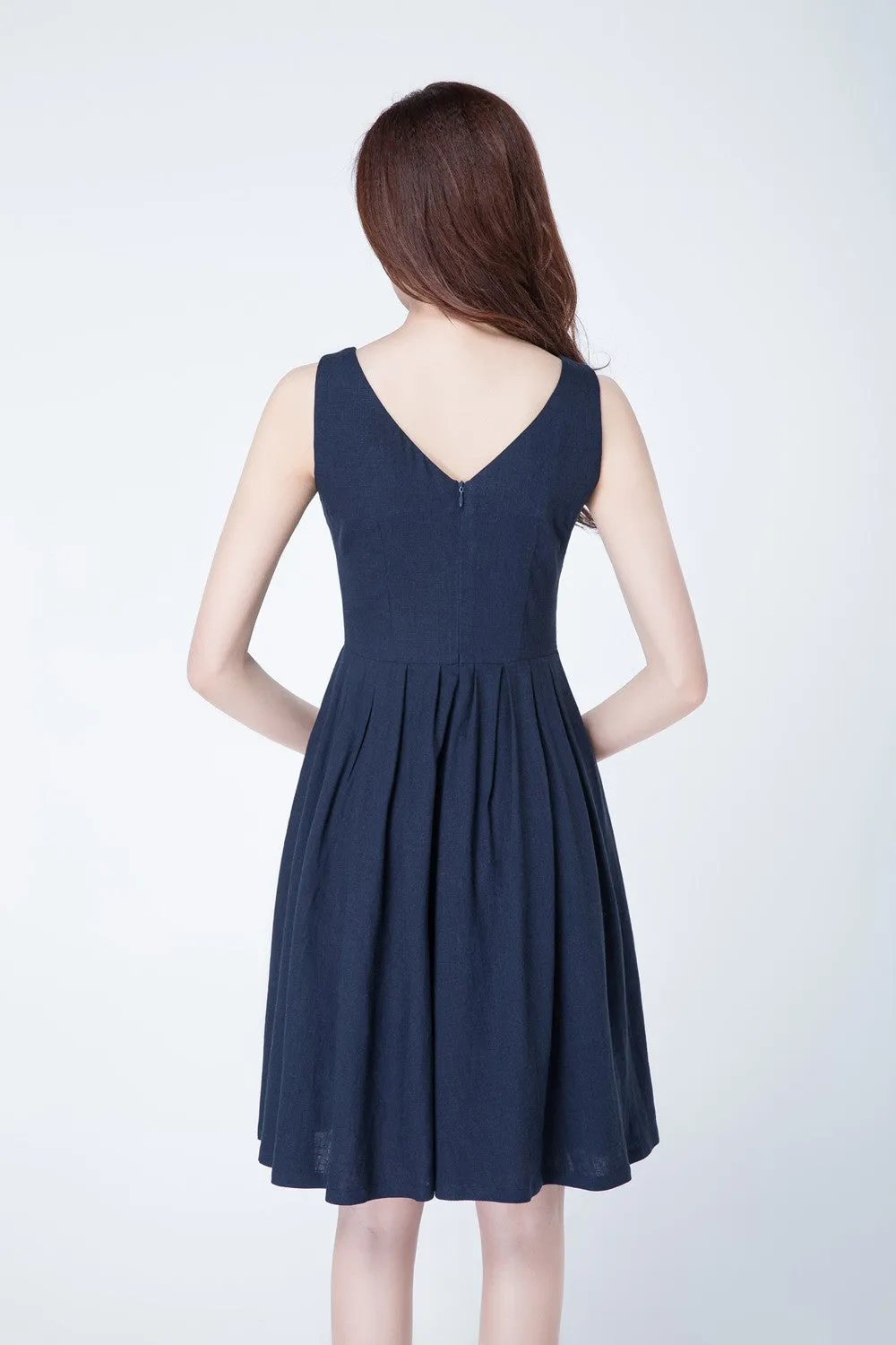 Tank top short  linen dress 1723