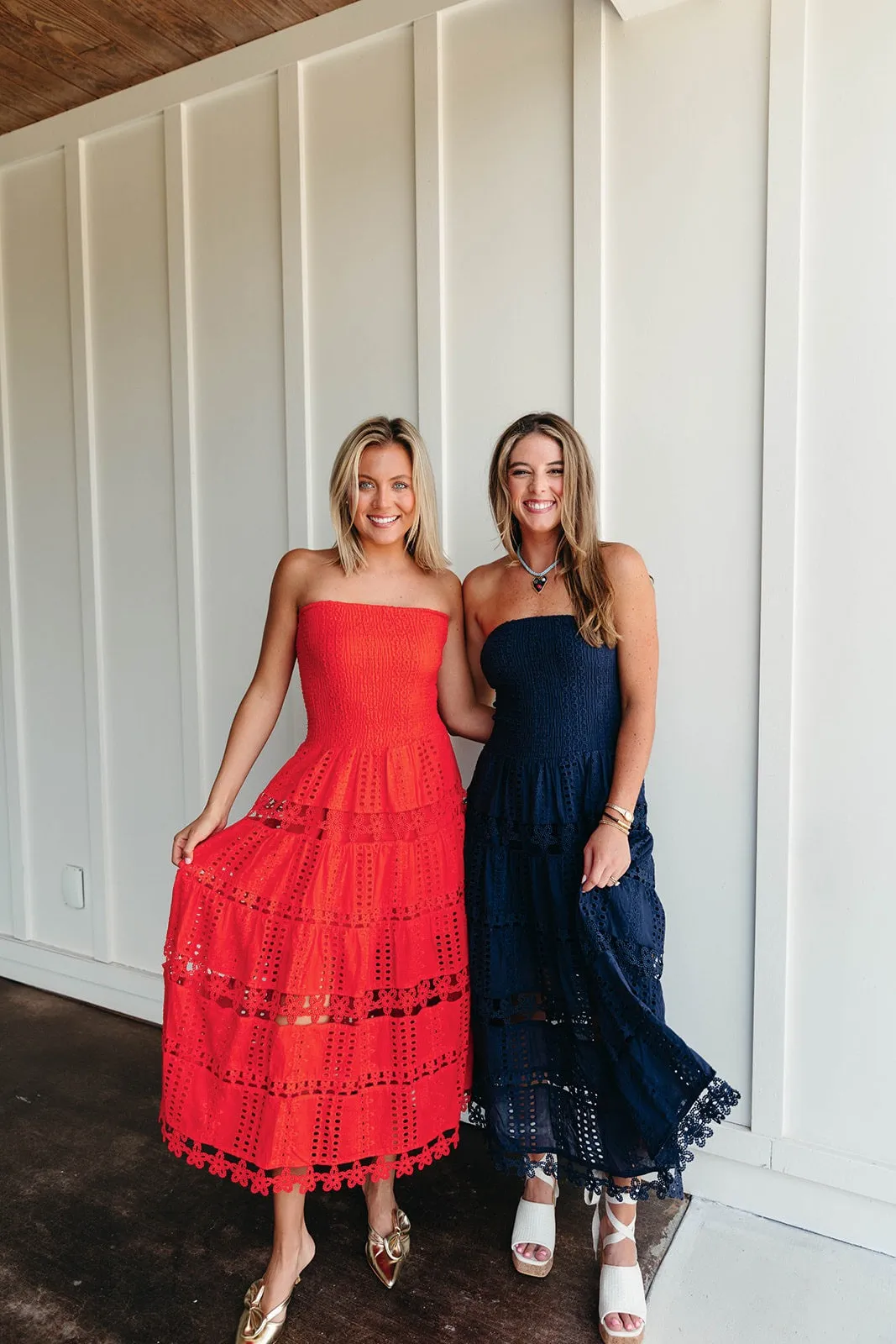 Teagan Midi Dress - Red