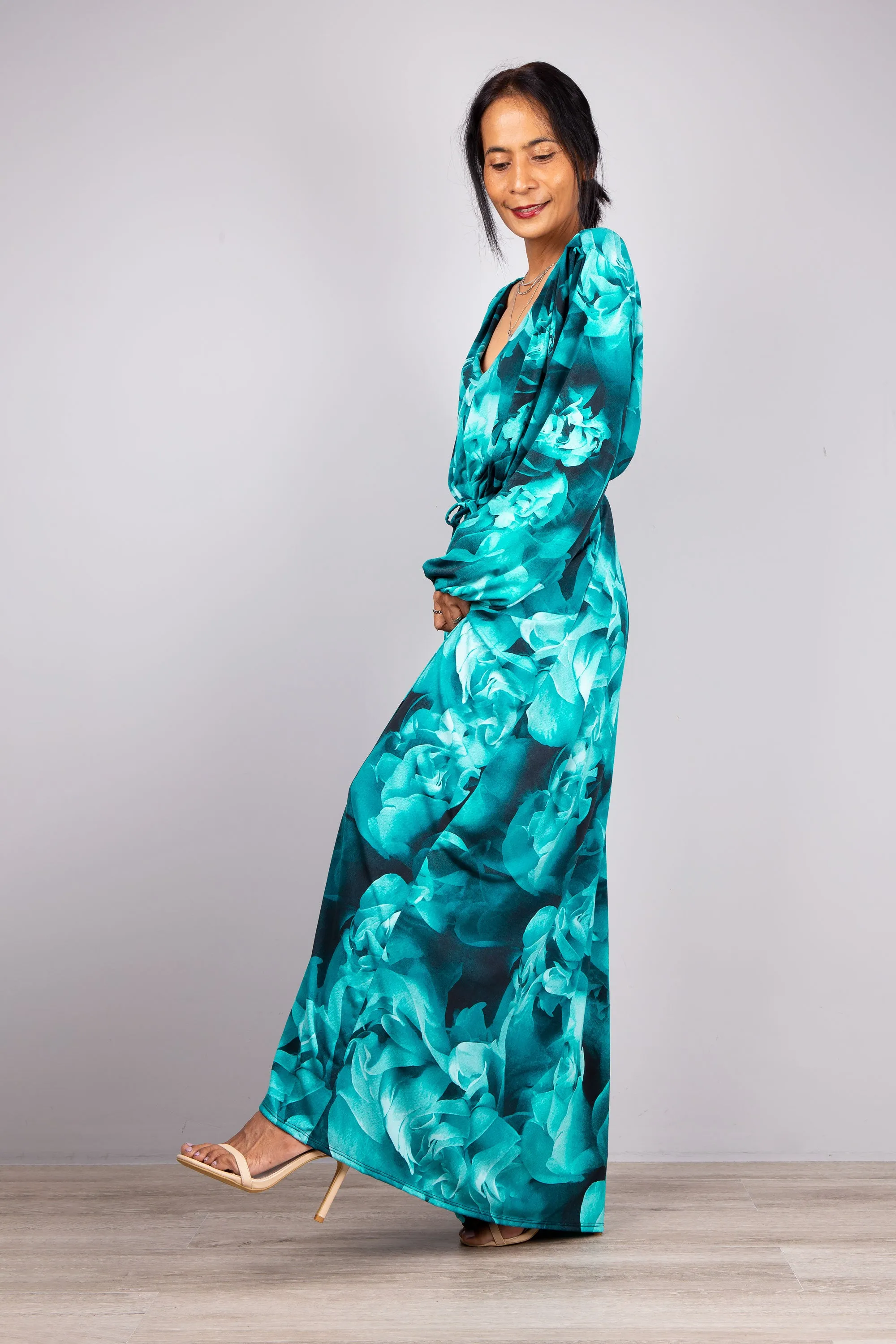 Turquoise maxi dress
