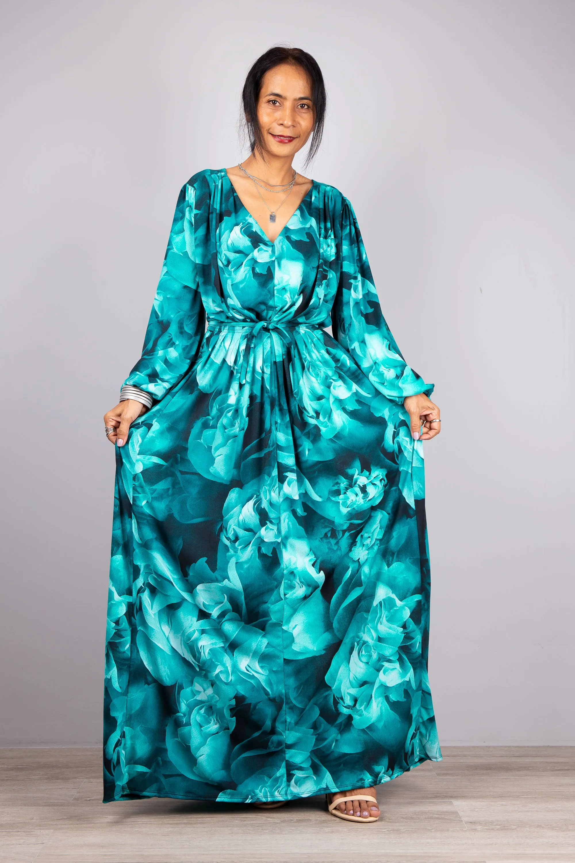 Turquoise maxi dress