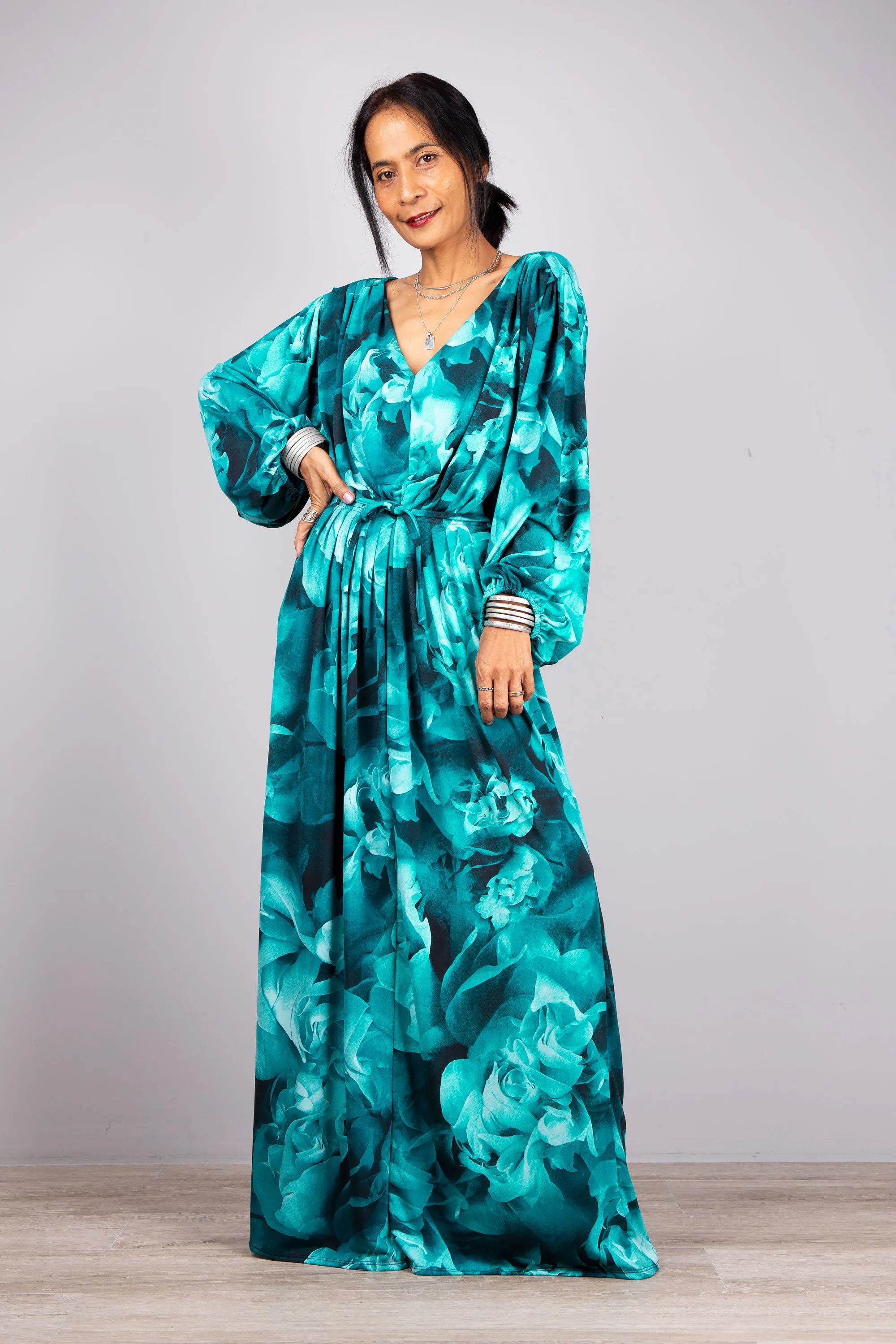 Turquoise maxi dress
