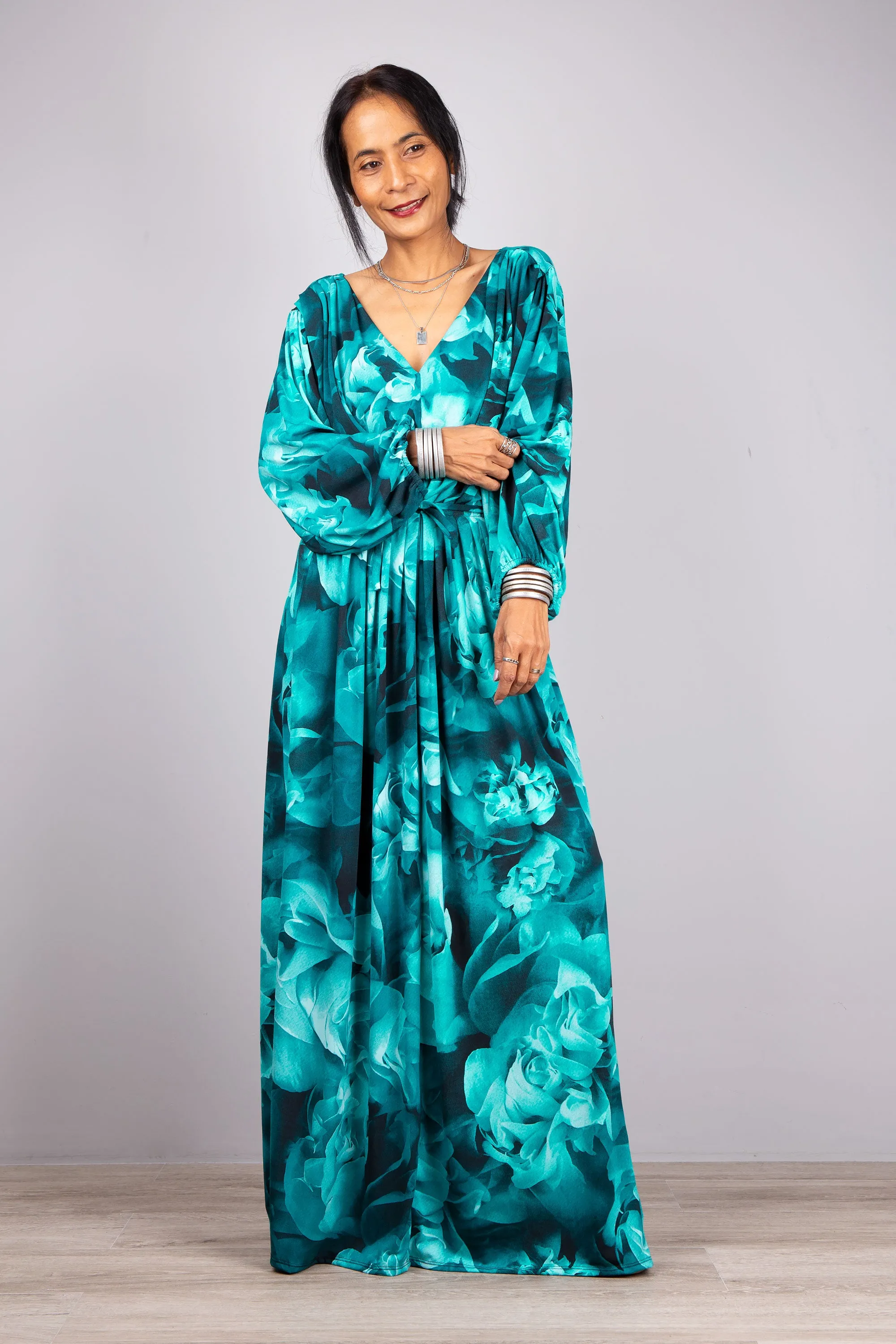 Turquoise maxi dress