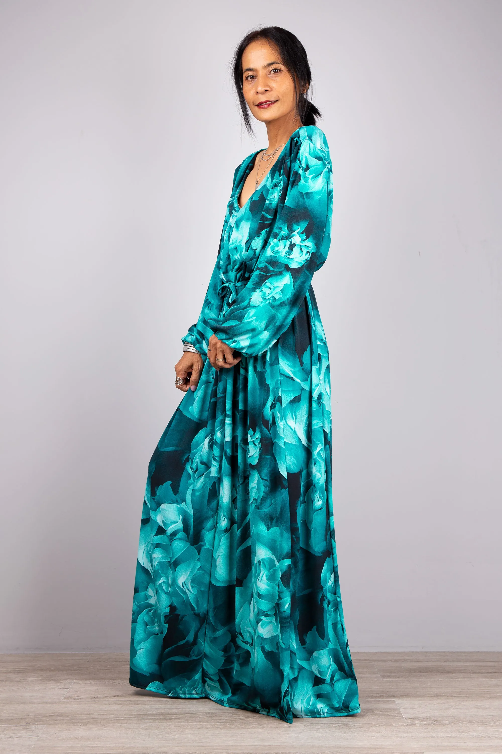 Turquoise maxi dress