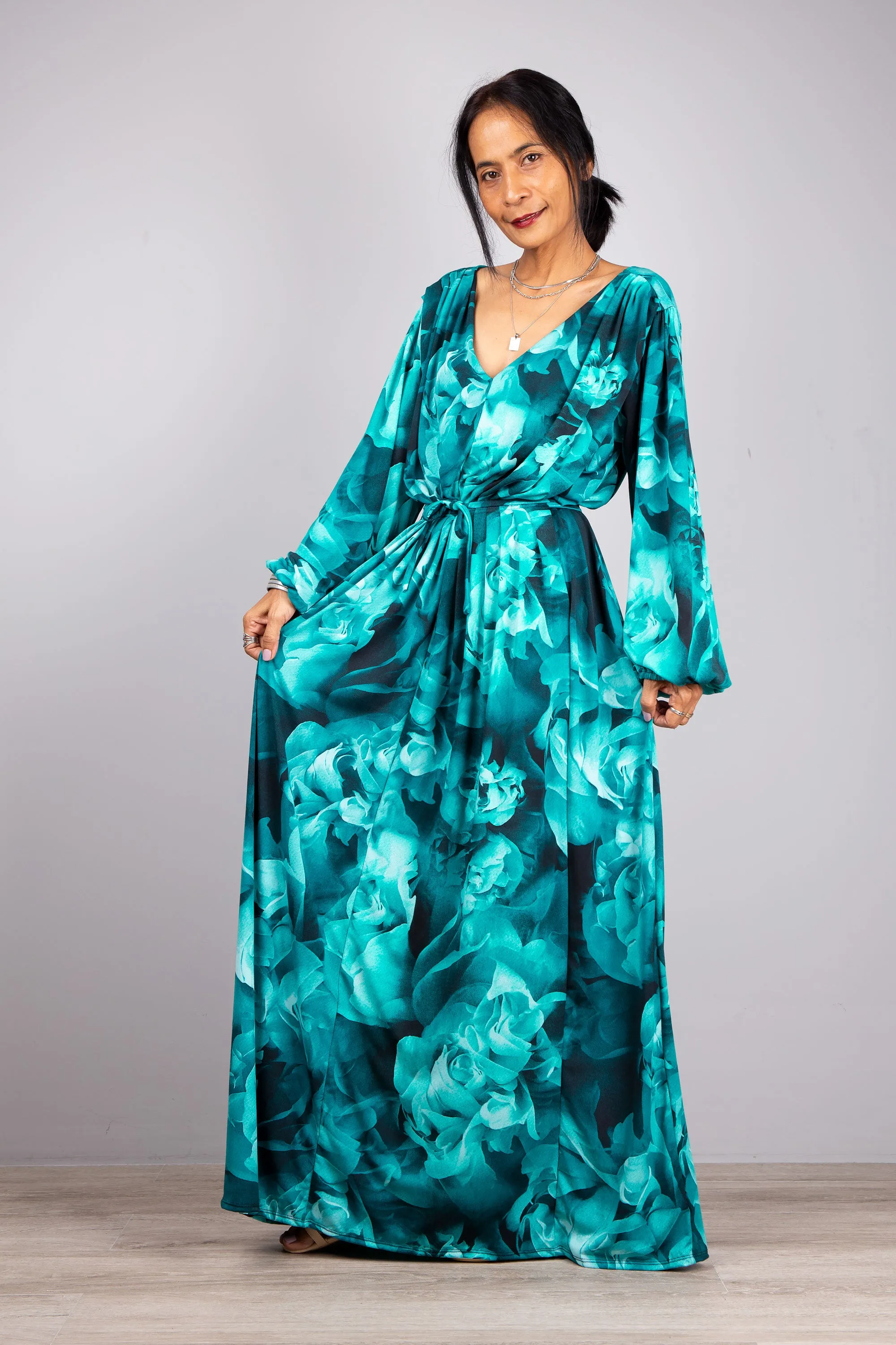 Turquoise maxi dress