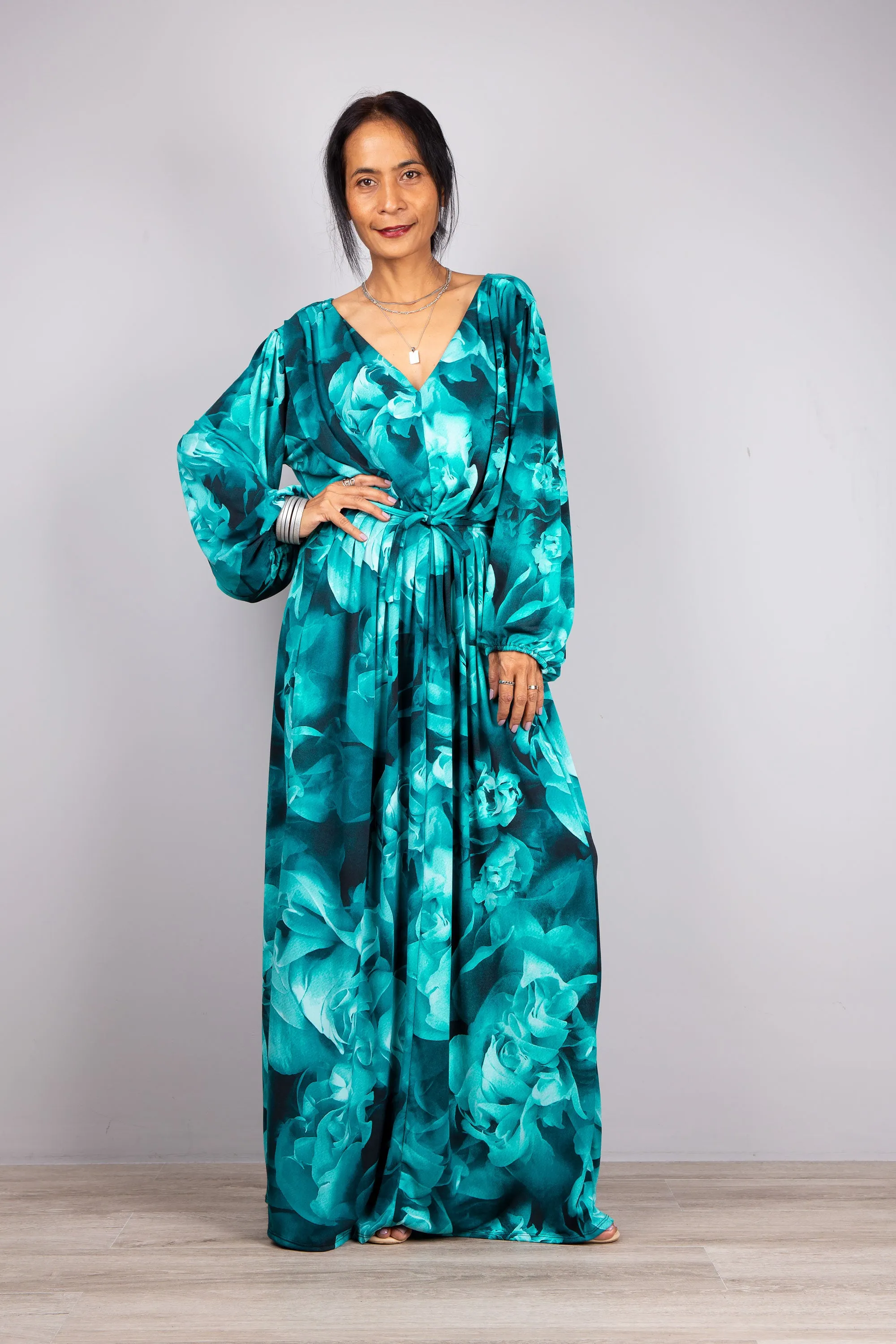 Turquoise maxi dress