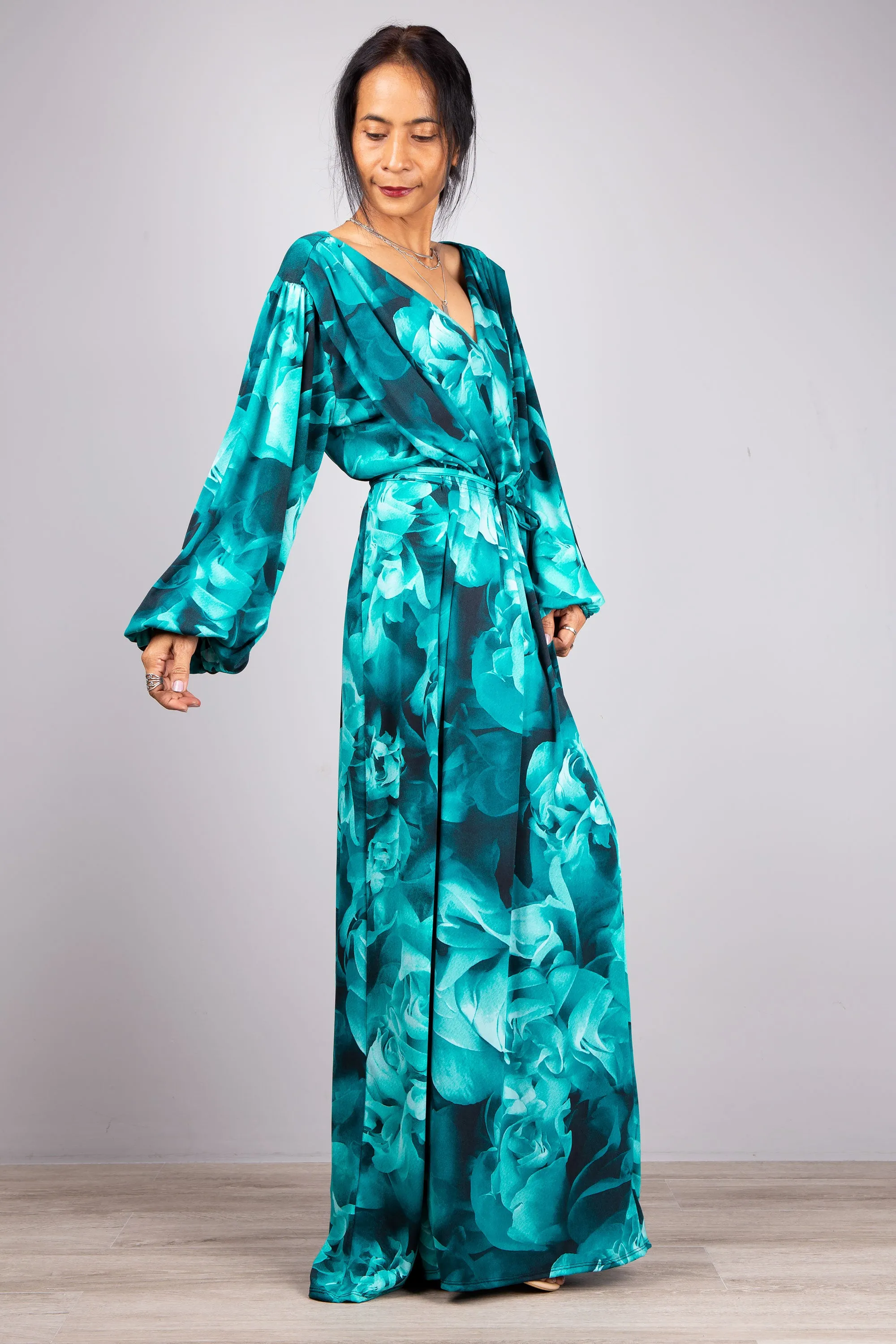 Turquoise maxi dress