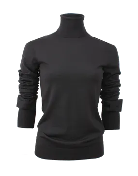 Turtleneck With Bow Sleeve Detail
