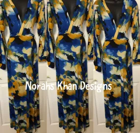 V Neck Long Dress