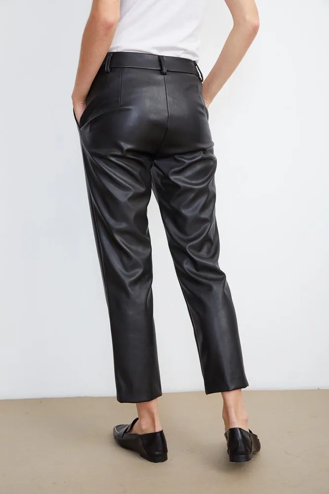 Velvet Hydie Vegan Leather Pants - Black
