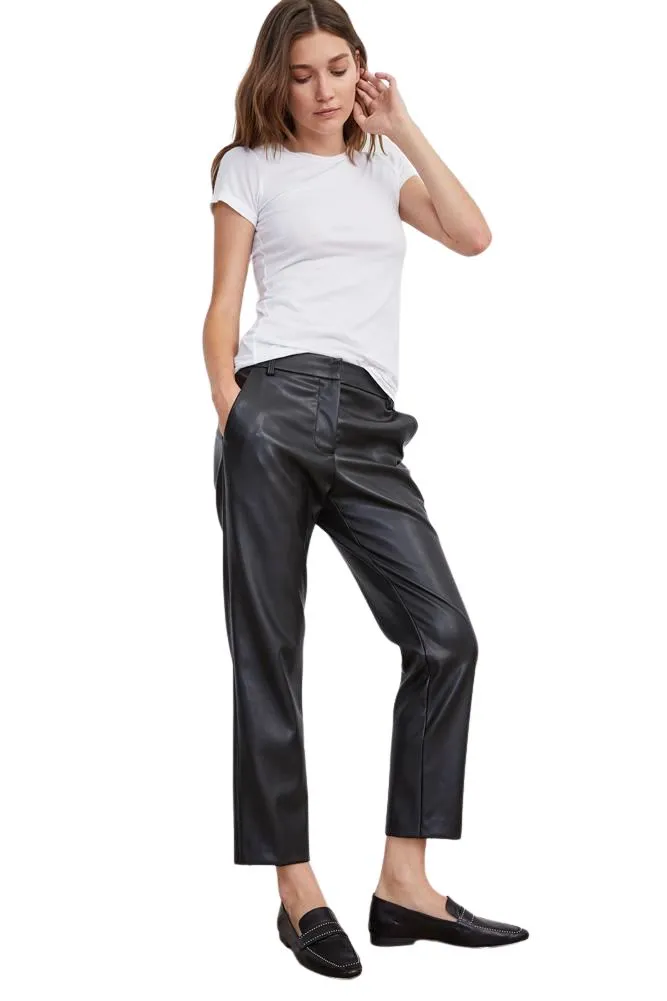 Velvet Hydie Vegan Leather Pants - Black