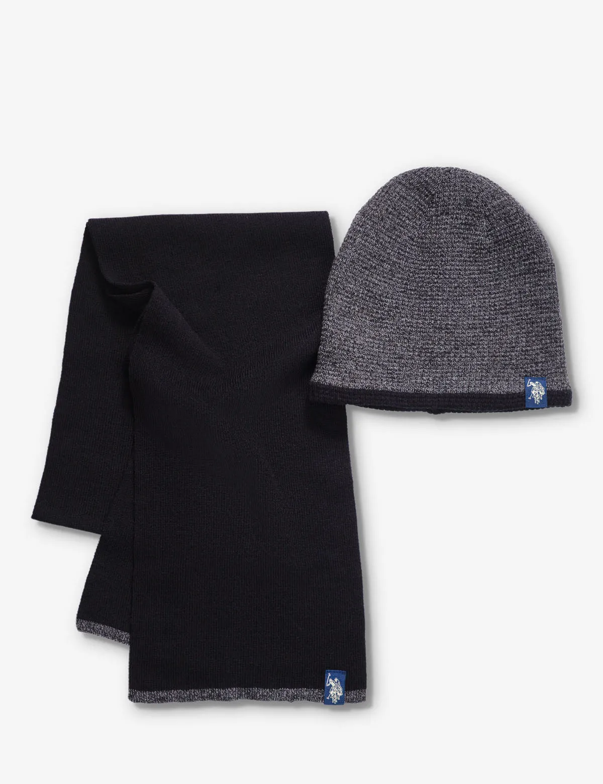 WAFFLE BEANIE AND SCARF SET