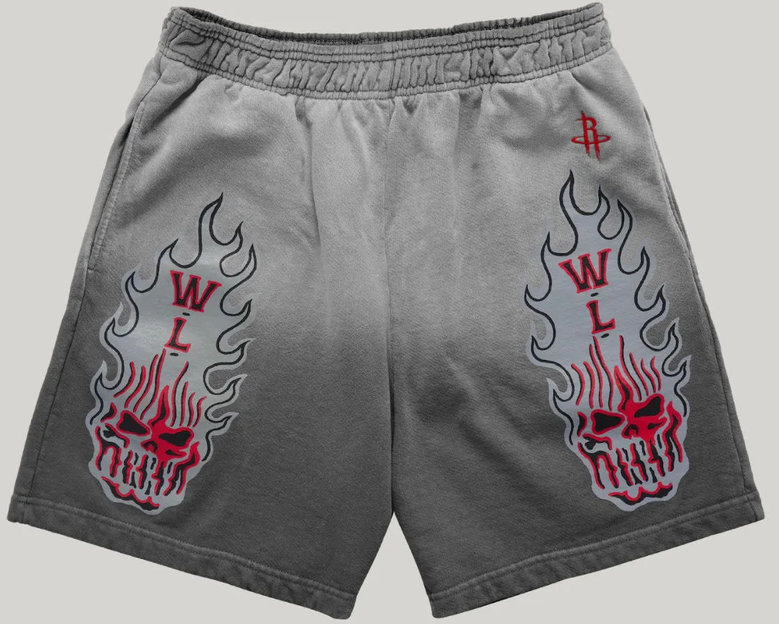 Warren Lotas Houston Rockets Flaming Shorts